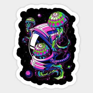 jellyfish astronaut Sticker